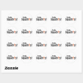 Vierkant Draag en meer Ronde Sticker (Vel)