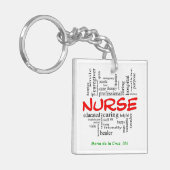 Vierkant (dubbelzijdig) Sleutelhanger (Voorkant Links)