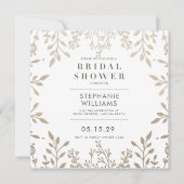 Vierkant Elegant Antiek Goud Vrijgezellenfeest Kaart (Voorkant)