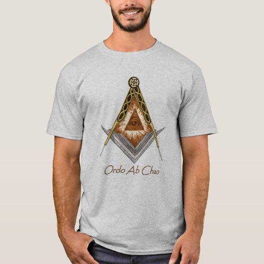Vierkant en compass All Seing Eye T-shirt (Voorkant)