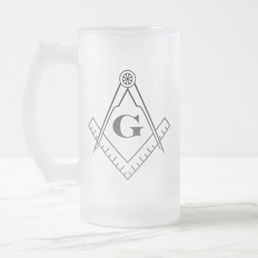 Vierkant en glaswerk voor kompassen matglas bierpul (Links)