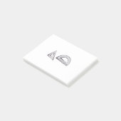 Vierkant en gradenboog post-it® notes (Schuin)