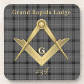 Vierkant en kompas bier onderzetter (Voorkant)