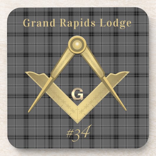 Vierkant en kompas bier onderzetter (Voorkant)