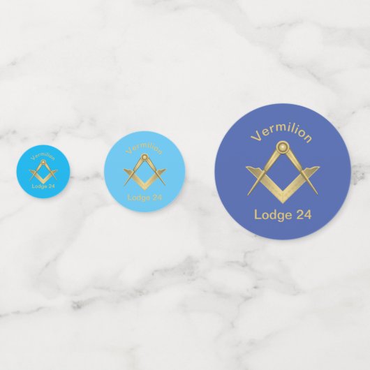 Vierkant en kompas confetti (Achterkanten)