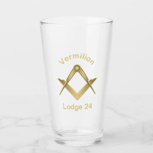 Vierkant en kompas glas