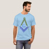 Vierkant en kompas met alles in het oog t-shirt (Voorkant volledig)