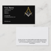 Vierkant en kompas met alles in het oog visitekaartje (Voorkant / Achterkant)