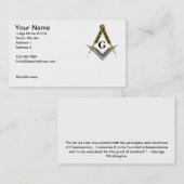 Vierkant en kompas met alles in het oog visitekaartje (Voorkant / Achterkant)