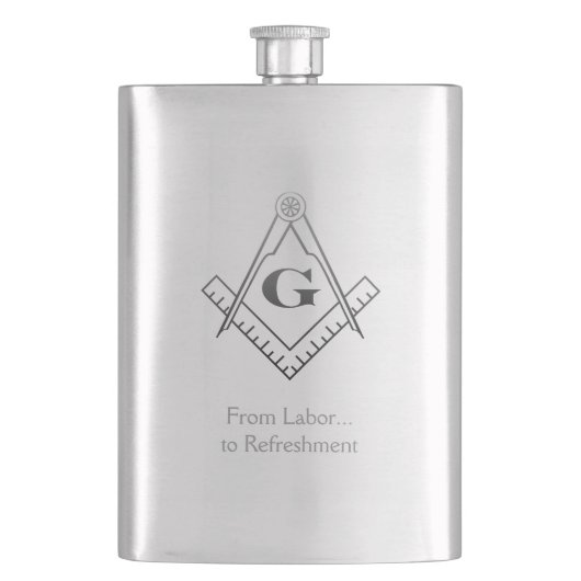 Vierkant en kompas met bijvoegsel G Flacon (Voorkant)