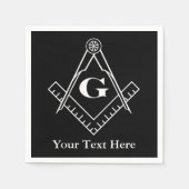 Vierkant en kompas met Inset G Servetten (Voorkant)