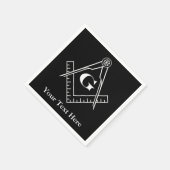 Vierkant en kompas met Inset G Servetten (Hoek)