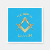 Vierkant en kompas servet (Voorkant)