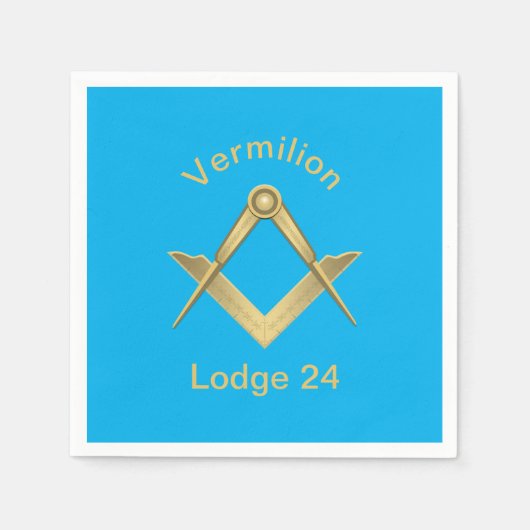 Vierkant en kompas servet (Voorkant)