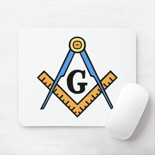 Vierkant en kompassen muismat (Met muis)
