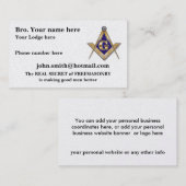 Vierkant en kompassen personaliseren visitekaartje (Voorkant / Achterkant)