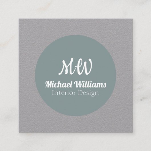 Vierkant en omcirkelbekleding vierkante visitekaartje (Voorkant)