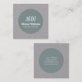 Vierkant en omcirkelbekleding vierkante visitekaartje (Voorkant / Achterkant)