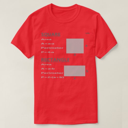 Vierkant en rechthoek t-shirt (Design voorkant)