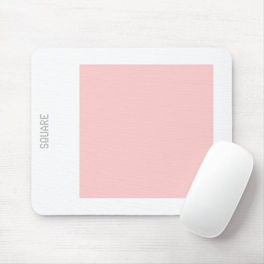 Vierkant - Faded Roze en wit Muismat (Met muis)