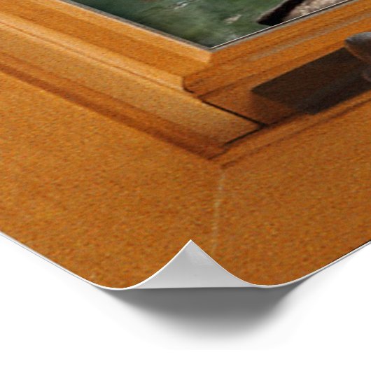 Vierkant faux-vensterverlichting - Calming Lake Poster (Hoek)