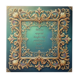 Vierkant filigraan Lijst  Bijbelverzen Tegeltje