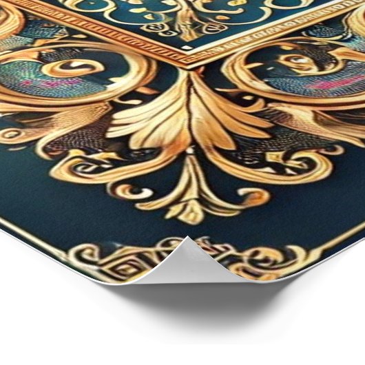 Vierkant Fillaagree Lijst  Bijbelvers Poster (Hoek)