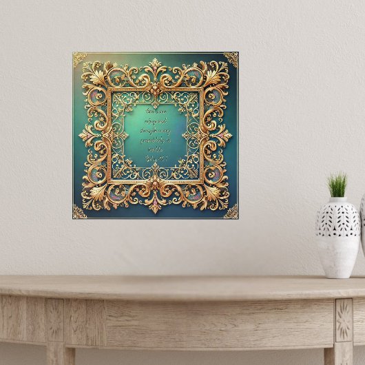 Vierkant Fillaagree Lijst  Bijbelvers Poster