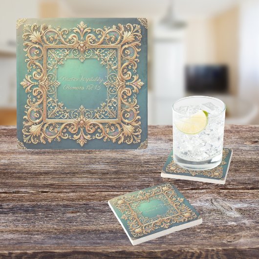 Vierkant Fillaagree-Lijst  Stenen Onderzetter