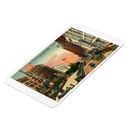 Vierkant fontein, Cincinnati, Briefkaart Ohio Magneet (Linkerzijde)