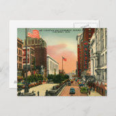 Vierkant fontein, Cincinnati, Vintage Ohio Briefkaart (Voorkant / Achterkant)