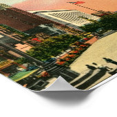 Vierkant fontein, Cincinnati, Vintage Ohio Poster (Hoek)