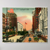 Vierkant fontein, Cincinnati, Vintage Ohio Poster (Voorkant)