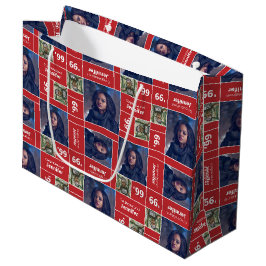 Vierkant Foto Afstudeerklas Jaar Rood Groot Cadeauzakje