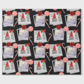 Vierkant foto-cadeautje van de kerstman toevoegen cadeaupapier (Vlak)