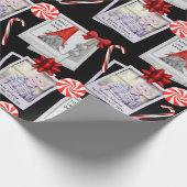 Vierkant foto-cadeautje van de kerstman toevoegen cadeaupapier (Hoek)