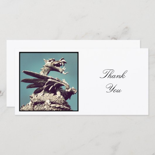 Vierkant Foto - Draak Bedankkaart (Voorkant / Achterkant)