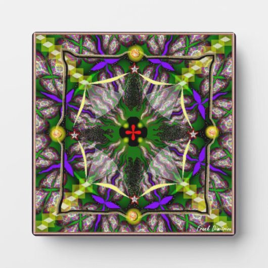 Vierkant foto Plaque met Easel Fotoplaat (Voorkant)