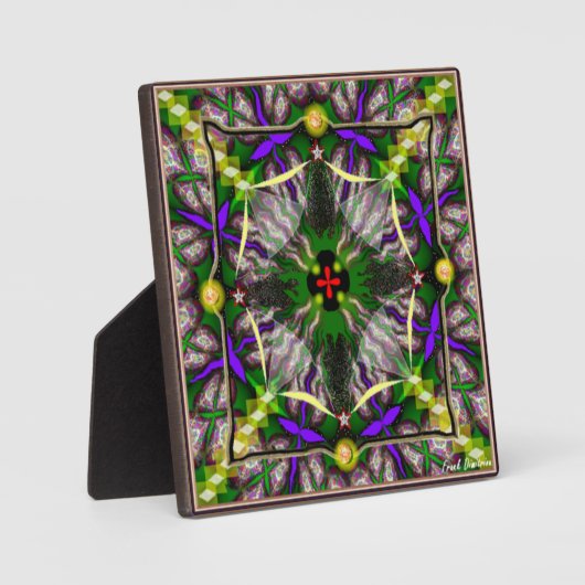 Vierkant foto Plaque met Easel Fotoplaat (Voorkant)