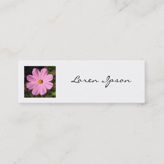 Vierkant foto - Roze Cosmos Mini Visitekaartje (Voorkant)