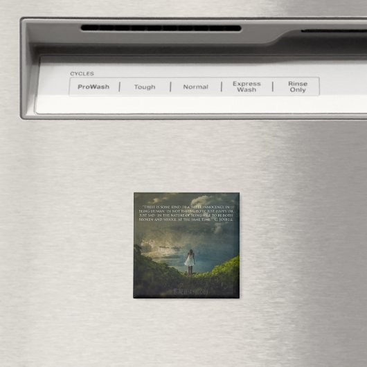 vierkant fridge magneet met inspirerend bericht (Insitu (Vaatwasser))