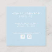 Vierkant gebak Waterverf Vierkante Visitekaartje (Achterkant)