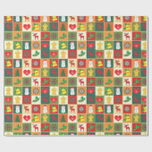 Vierkant gelakt oppakpapier cadeaupapier (Vlak)