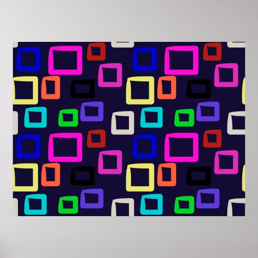 Vierkant geometrisch schilderen, naadloos grafisch poster (Voorkant)