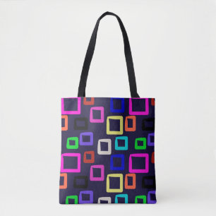 Vierkant geometrisch schilderen, naadloos grafisch tote bag
