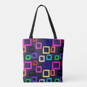 Vierkant geometrisch schilderen, naadloos grafisch tote bag (Achterkant)