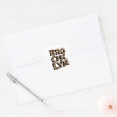 Vierkant Goud BROOKLYN Sticker Afdruk (Envelop)