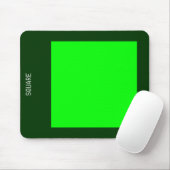 Vierkant - Groen en DK Groen Muismat (Met muis)