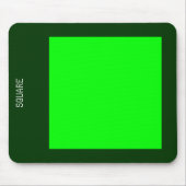 Vierkant - Groen en DK Groen Muismat (Voorkant)