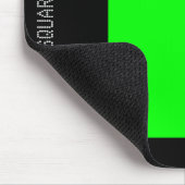 Vierkant - groen en zwart muismat (Hoek)